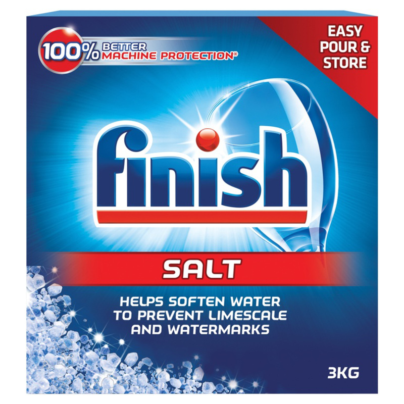 Finish Dishwasher Salt 3kg Kitchen & Dishwashing Cleaning Chemicals Clena Supplies