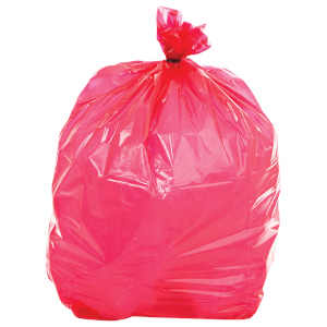 Red Plastic Sacks 15kg 90L 18x29x38”