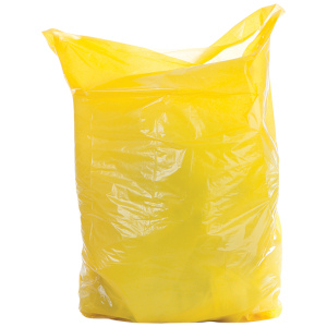 Yellow Plastic Sacks 15Kg 90L 18x29x38