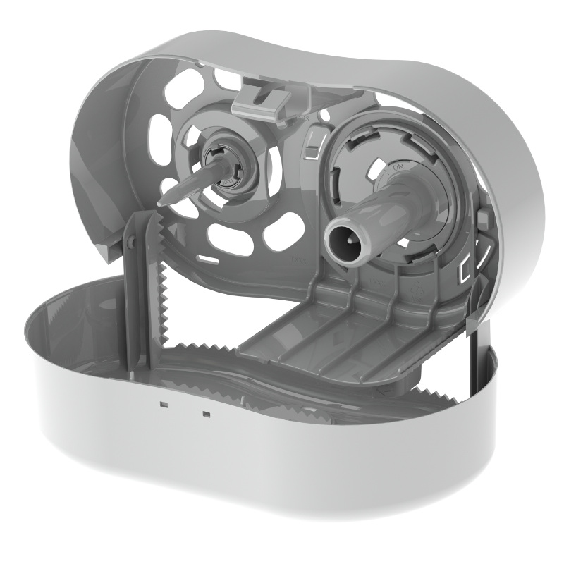 Coreless Toilet Roll Twin Dispenser