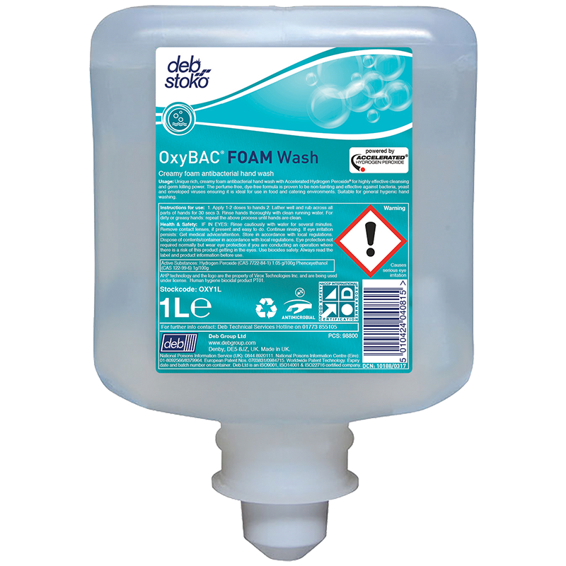 Deb Oxybac Foam Wash 1L