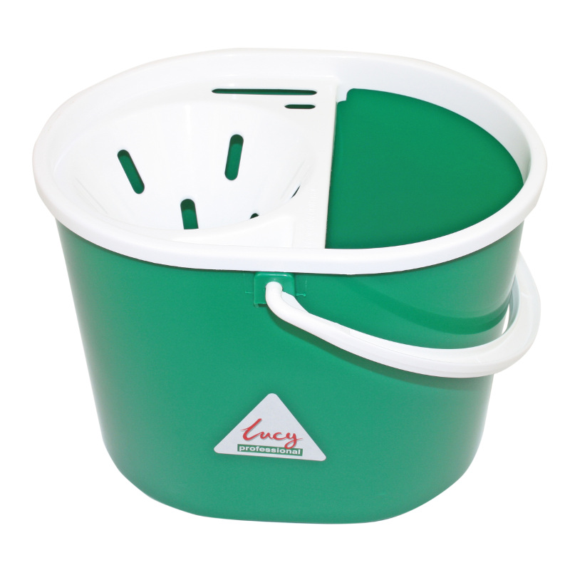 Mop Strainer Bucket Plastic Green Buckets & Wet Floor Signs