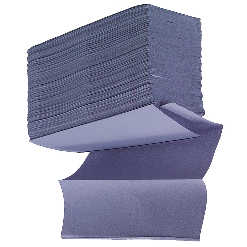 Hand Towels Z Fold 1 Ply Blue