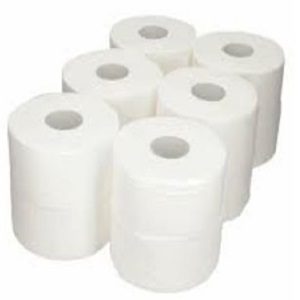 Mini Jumbo Toilet Roll 57mm Core Pure Tissue
