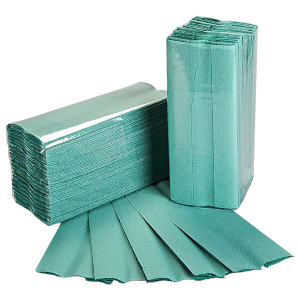 C-Fold Hand Towels 1 Ply Green