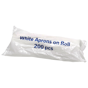 Poly Aprons On A Roll White