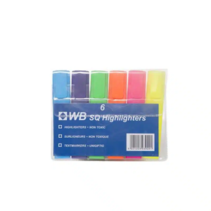 Assorted Highlighter Pens pk 6