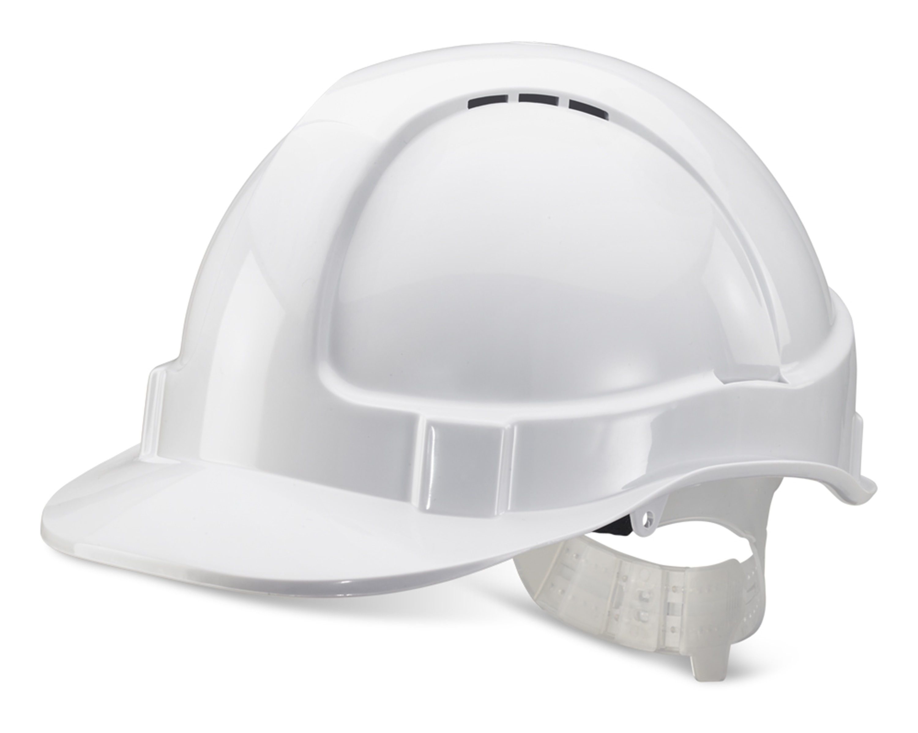 White Plastic Vented Helmet